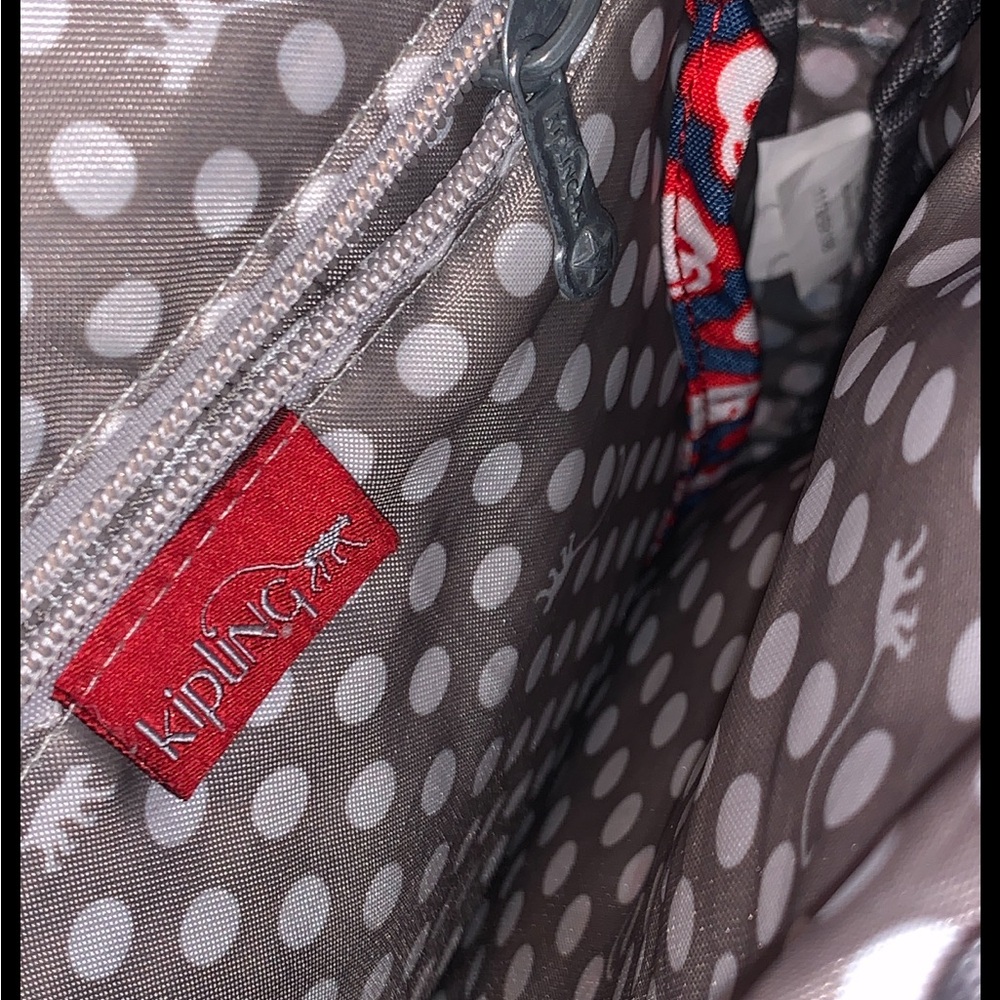 Kipling Blue and Red Monkey Pattern mini lovebug … - image 5